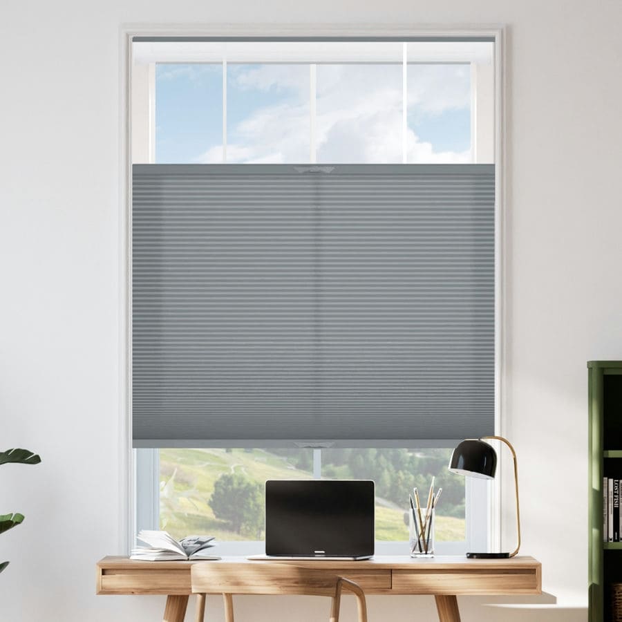 Top-down honeycomb shades for privacy and natural light