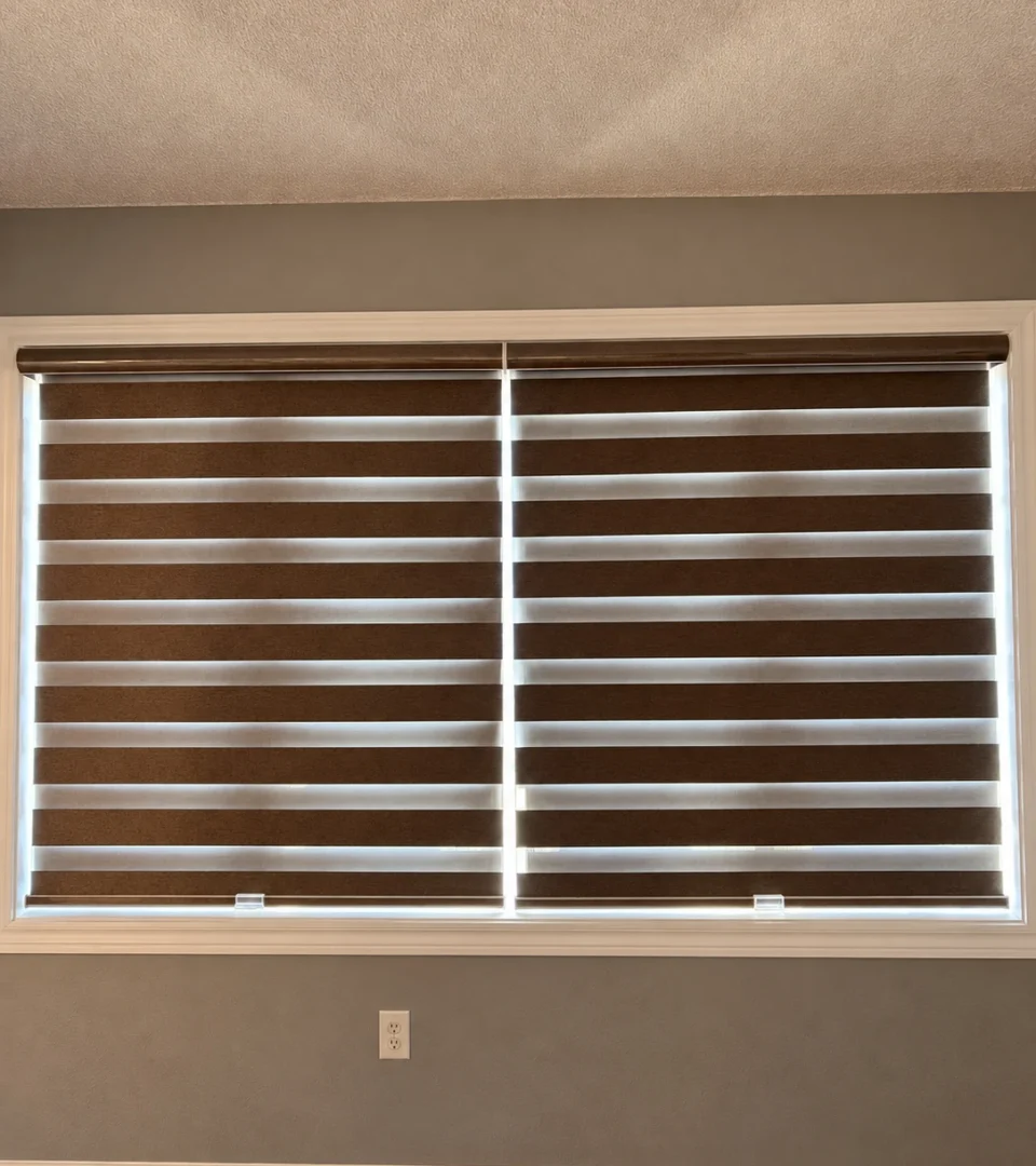 Brown Zebra Shades in a Brampton Home