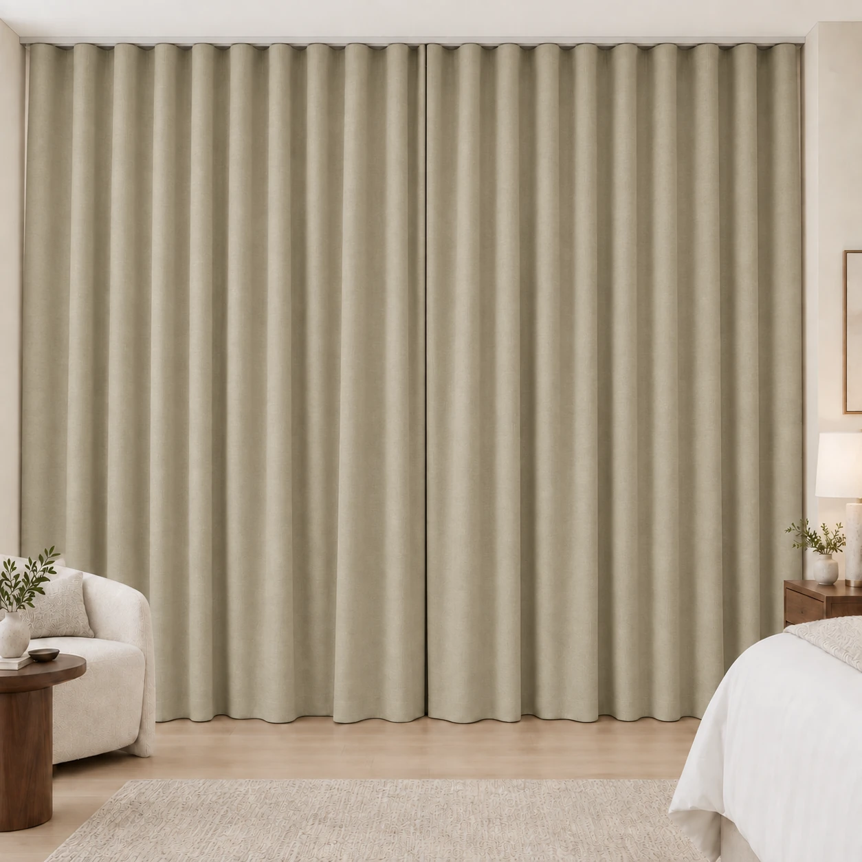 Champagne Silk Touch hotel blackout curtains, fabric 16803-08
