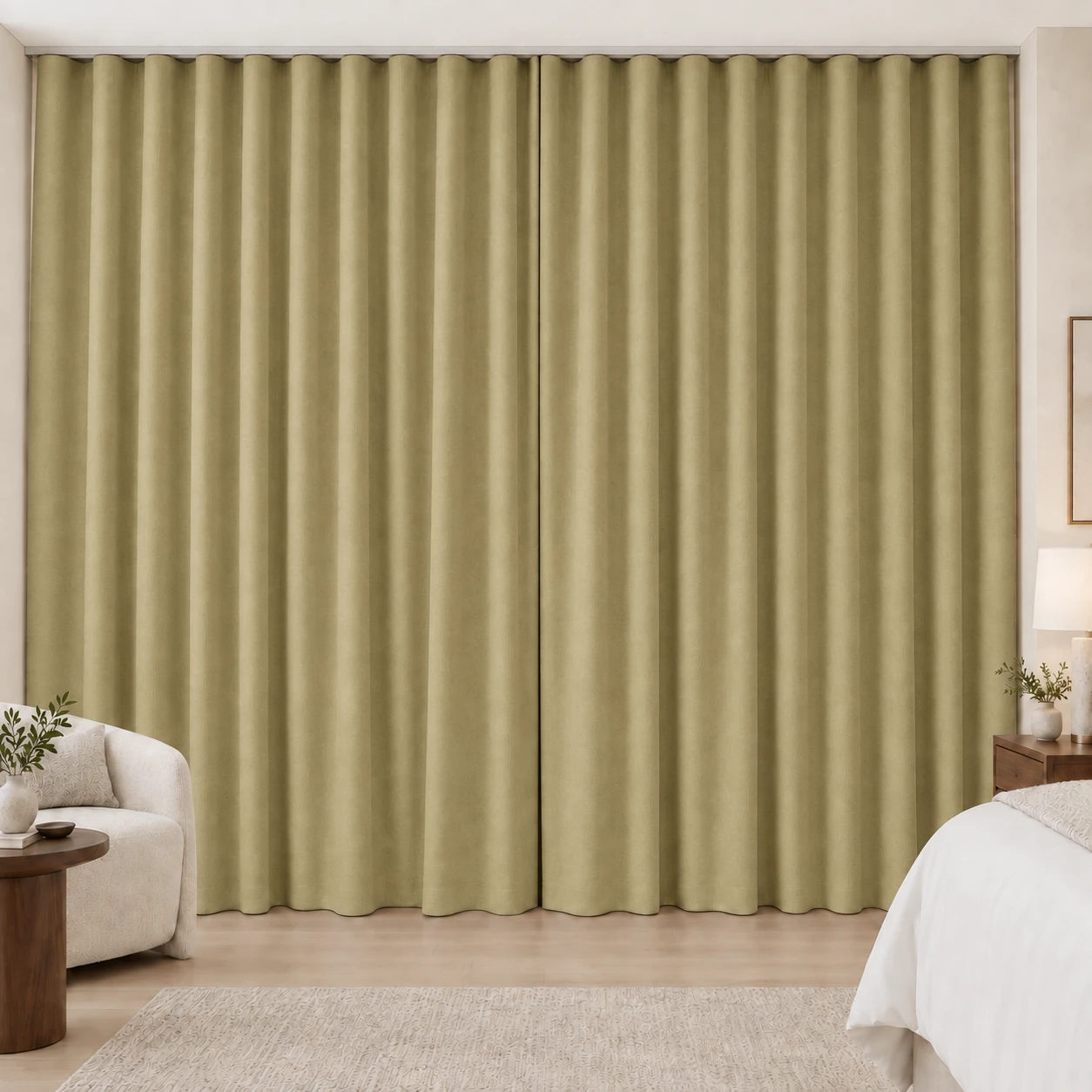 Antique Gold Silk Touch hotel blackout curtains, fabric 16803-30