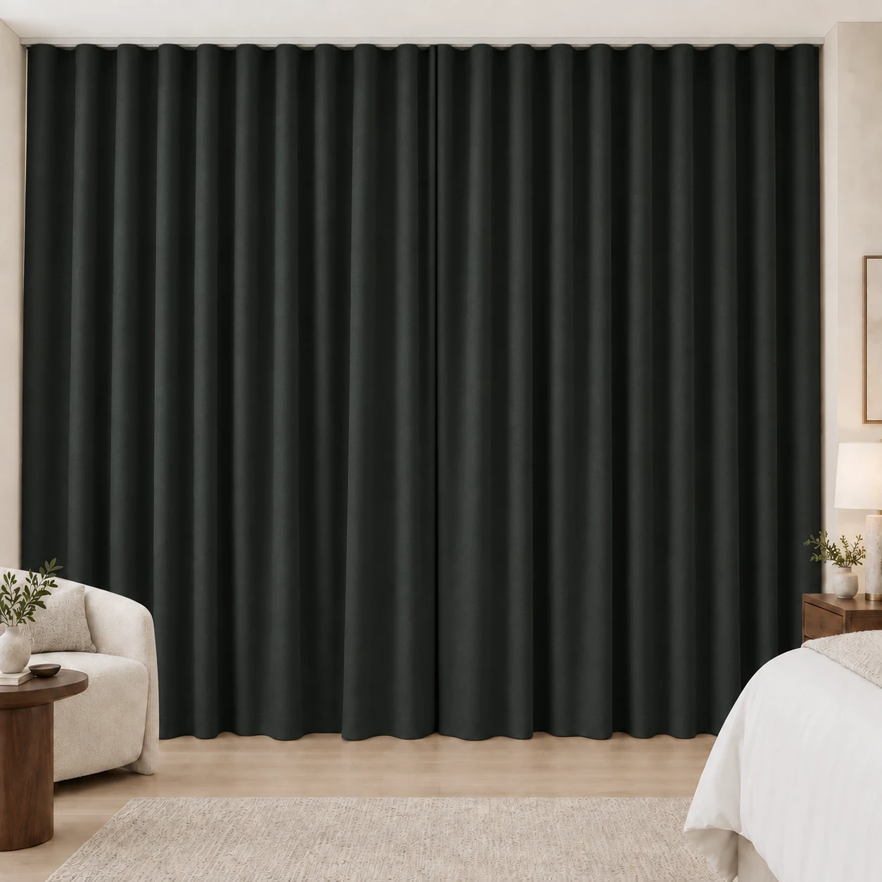 Onyx Silk Touch hotel blackout curtains, fabric 16803-35
