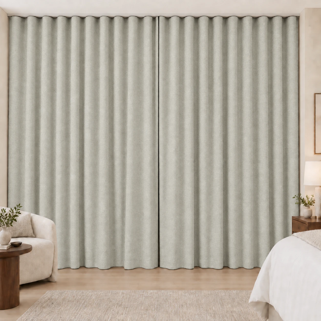 Ivory Elegance Weave hotel blackout curtains, fabric 16907-04