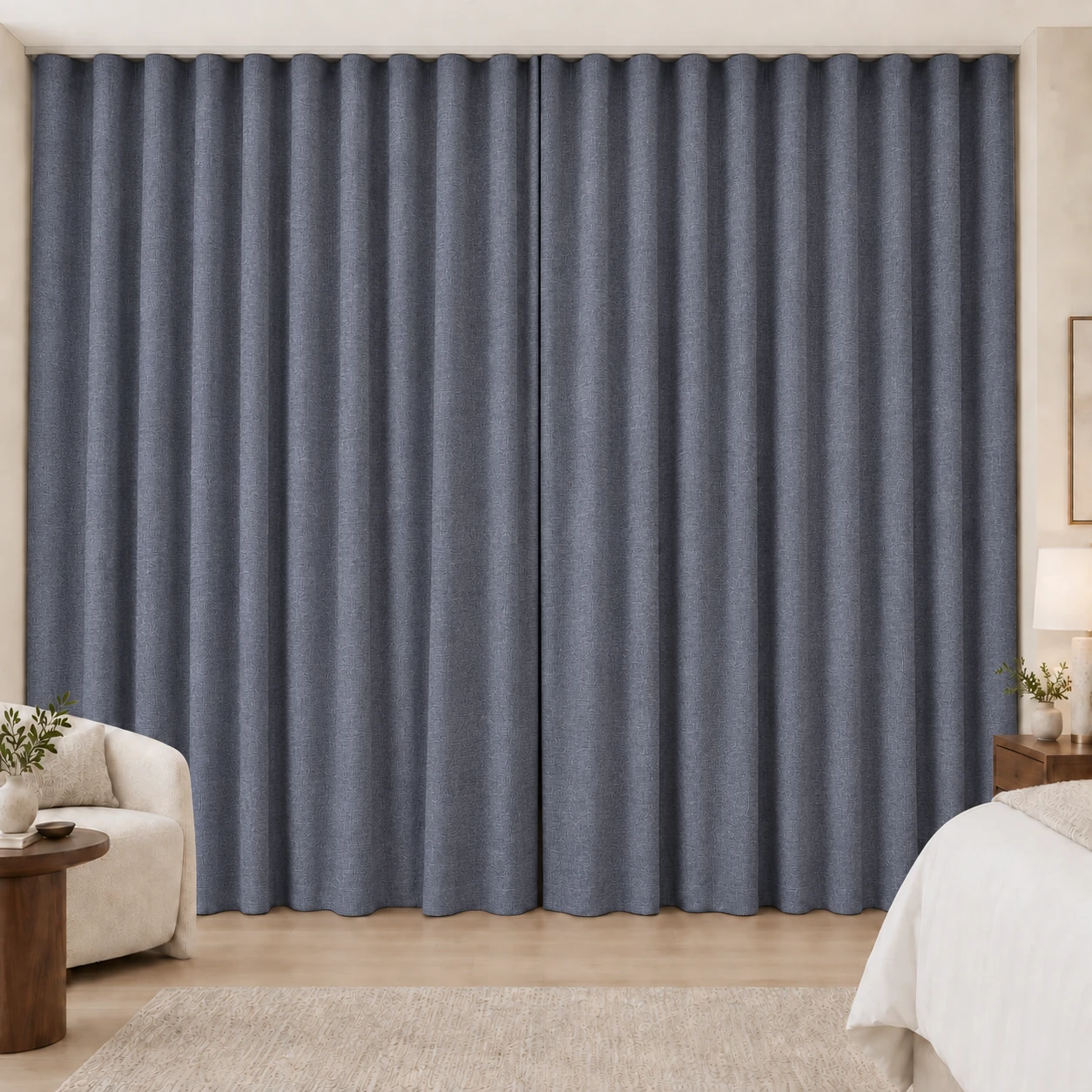 Slate Violet Elegance Weave hotel blackout curtains, fabric 16907-29